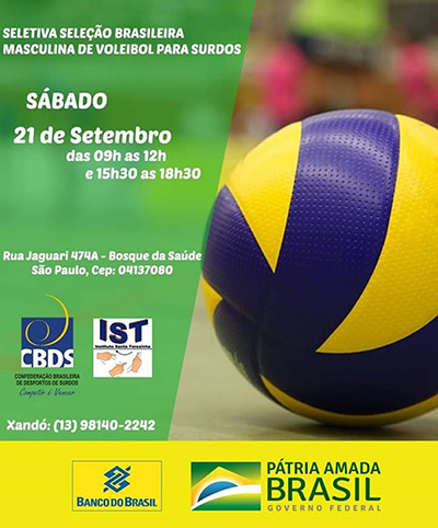 Seleção Brasileira de Voleibol de Surdos realiza teste