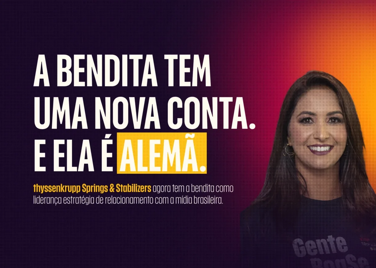 Michele Barcena e Augusto Pigini, sócios da Bendita Imagem, anunciam a nova parceria com a thyssenkrupp Springs & Stabilizers como agência de assessoria de imprensa no Brasil