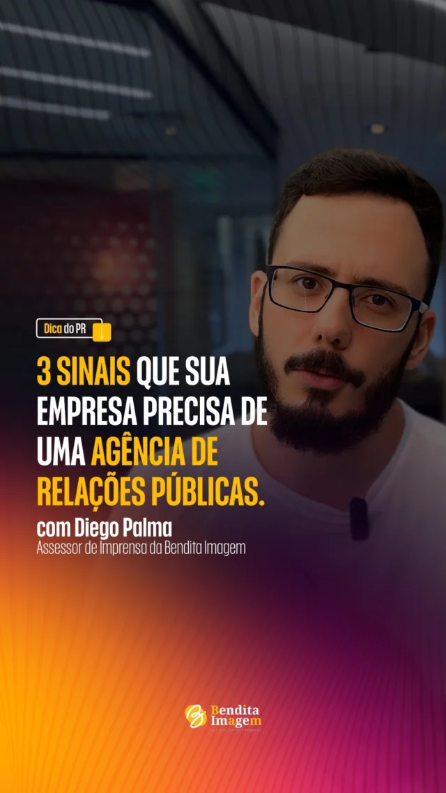 Você sabia que sua empresa pode estar perdendo grandes oportunidades de comunicação? 🎯 Descubra os 3 sinais de que sua empresa precisa de uma agência de Relações Públicas e como podemos ajudar! 🔑 Dê o play no vídeo e entenda se você também está enfrentando esses desafios. #BenditaImagem #RelaçõesPúblicas #AssessoriasDeImprensa #ComunicaçãoEstratégica #TimeBenditaImagem